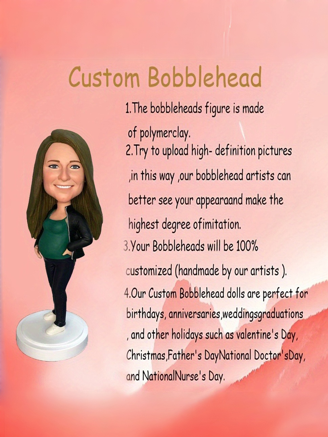 Custom Cartoon Pregnancy Bobblehead